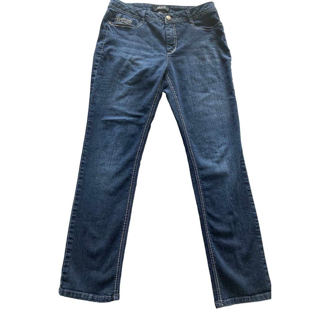 Beau Dawson Blue Jeans Women’s 12 Bootcut Embellished Stretch Good Condition